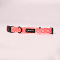 Norlivo Pets Adjustable Patterned Dog Collar – Coral Red