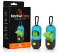 Norlivo Pets Dog Poop Bag Holder with Clip – Blue