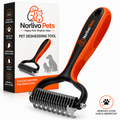 Norlivo Pets Deshedding Tool for Dogs & Cats – Orange & Black